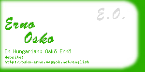 erno osko business card